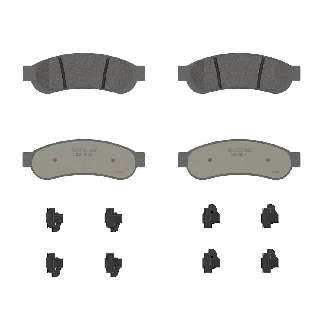 OEX1334M – WAGNER BRAKE Brake Pad, FMSI Number D1334-7973 Semi-Metallic Set Of 4 With Mounting Hardware